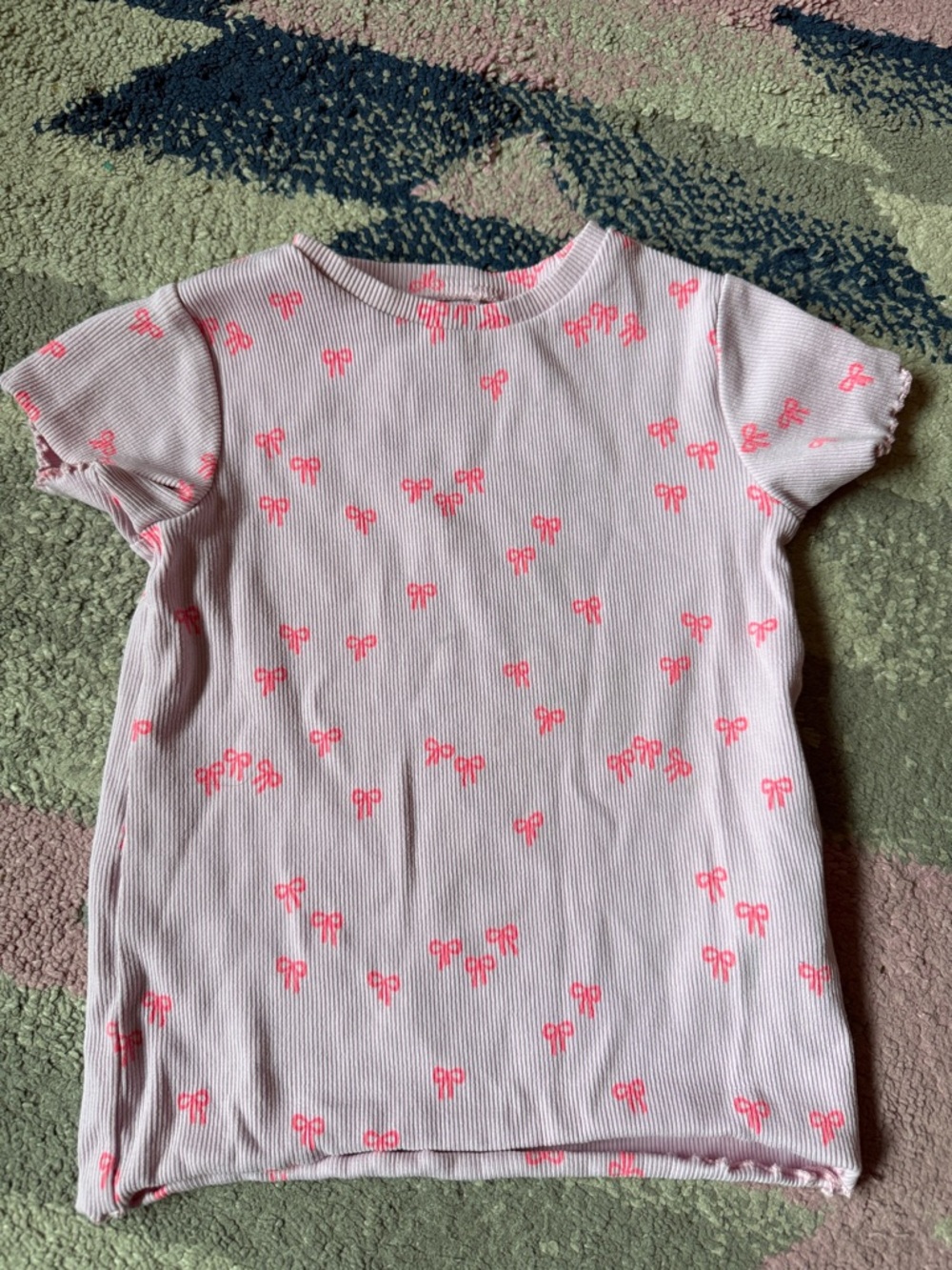 ZARA Ribbed Bow Tee